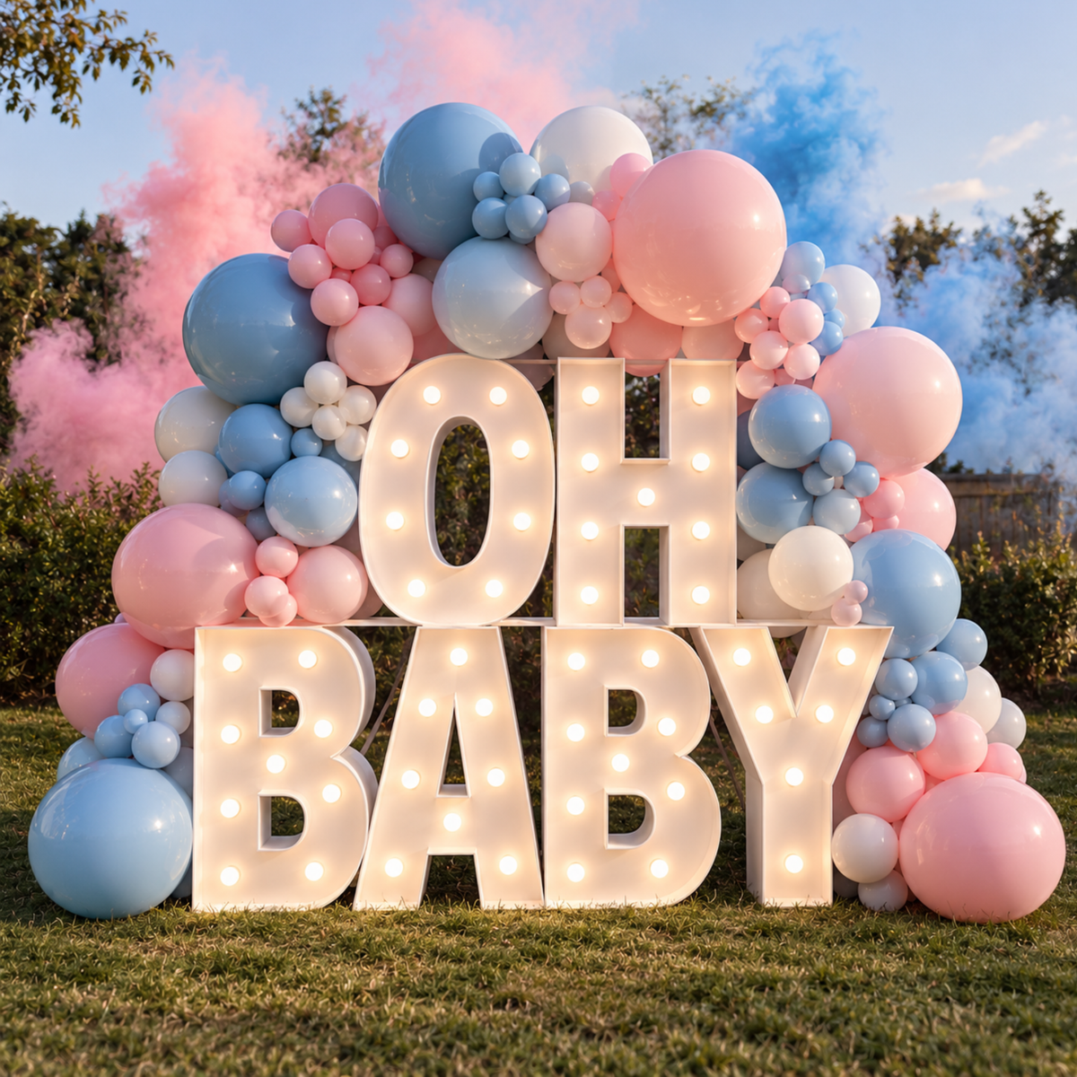 Schriftzug "OH BABY" LED