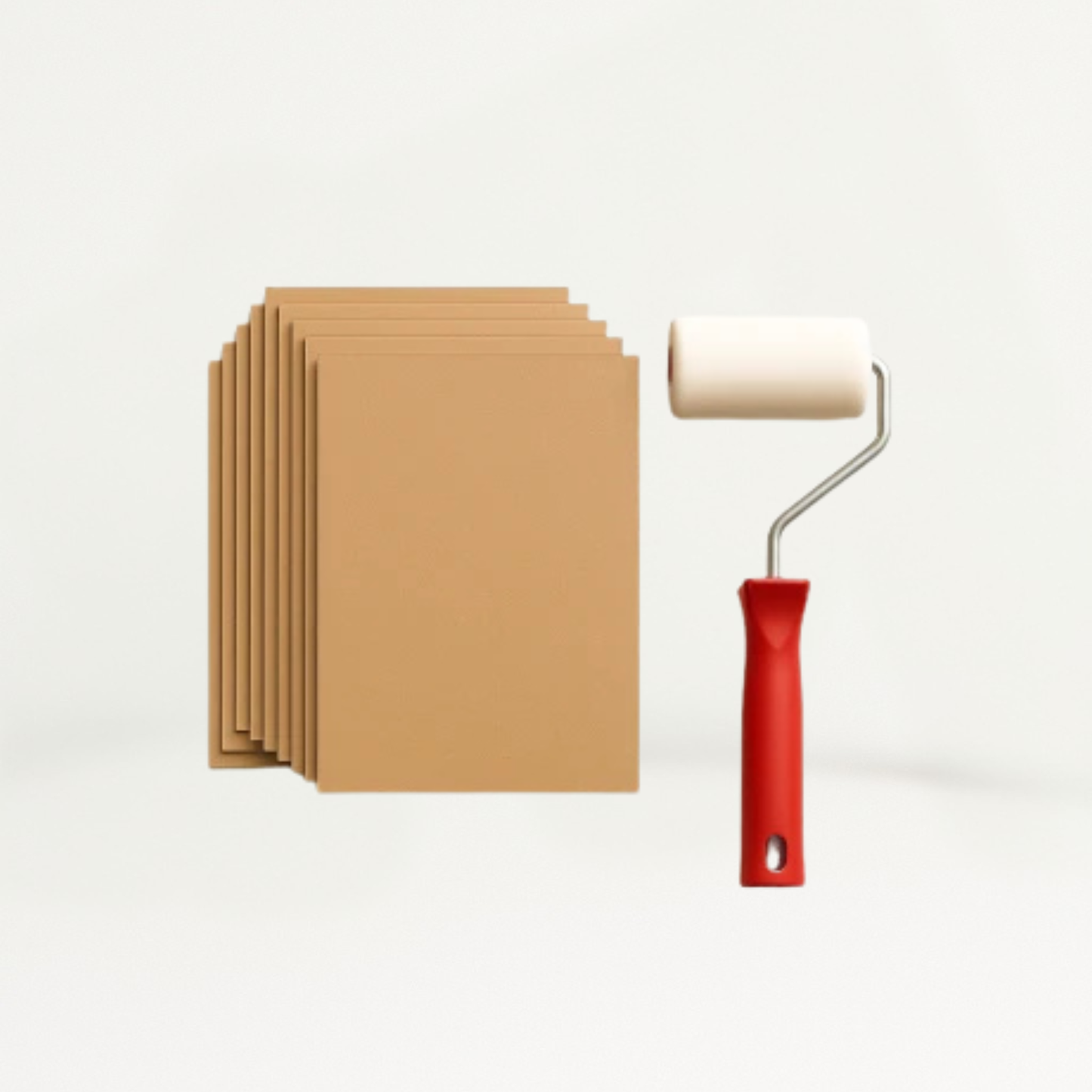 „Teste deine Farbe“ – Farbmuster-Set – 10 MDF-Platten + Farbrolle