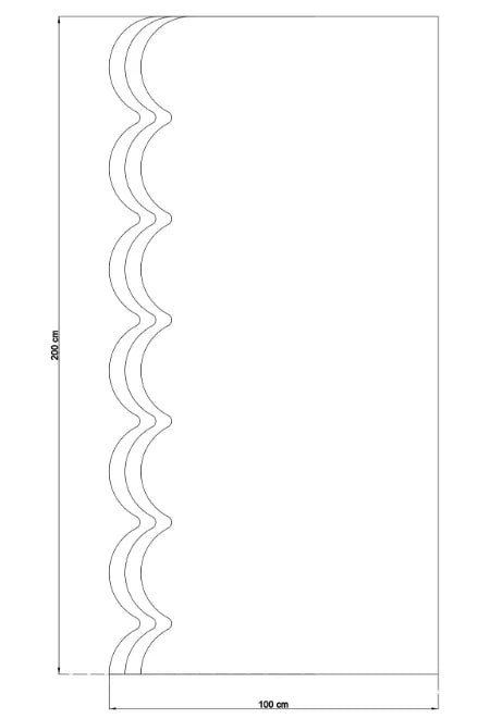 Parete decorativa liscia S8