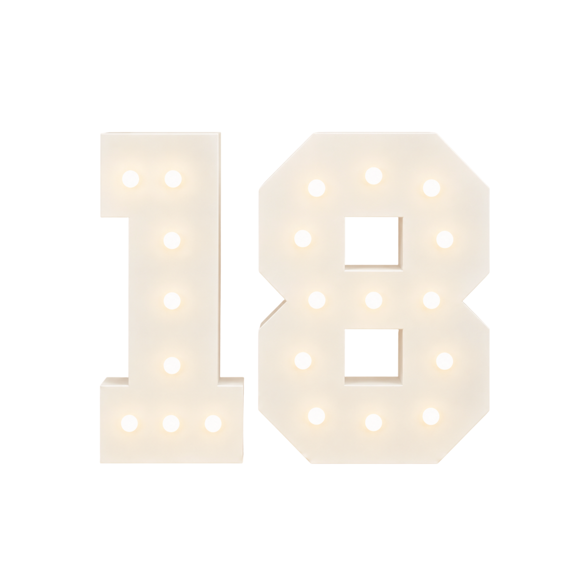 Letrero "18" LED 120 cm