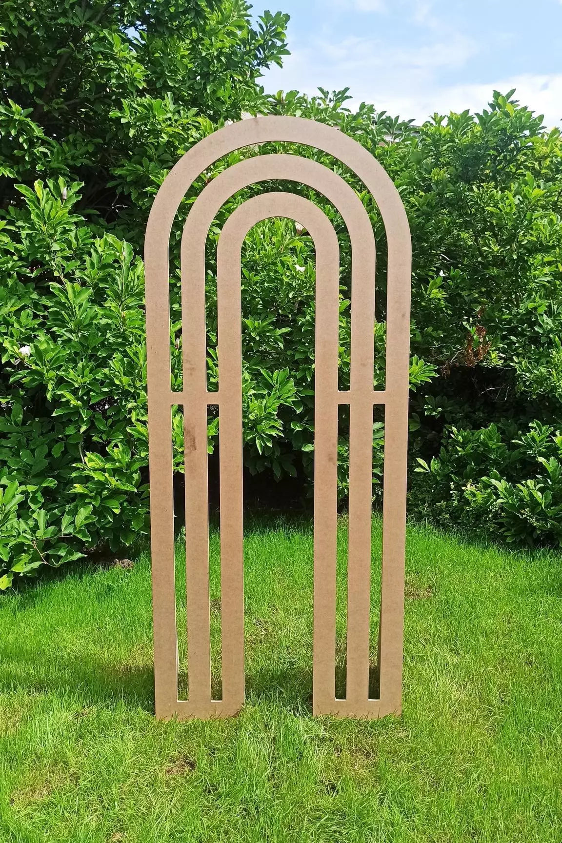 Parete decorativa liscia S6 (triplo arco)