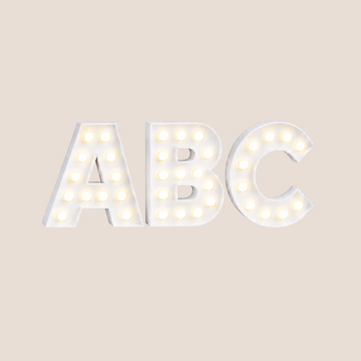 Beleuchtete Buchstaben