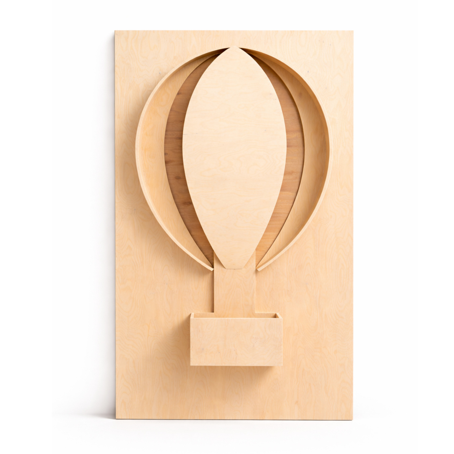 Holz-Heißluftballon 3D mit Korb