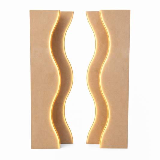 Set dekorativer Wände - 3D Wellen - P33