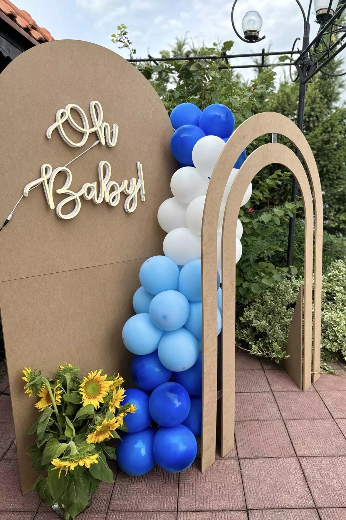  Mur de décoration lisse S5 (arc double)